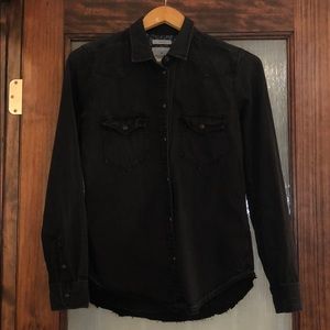 Black Denim button up shirt